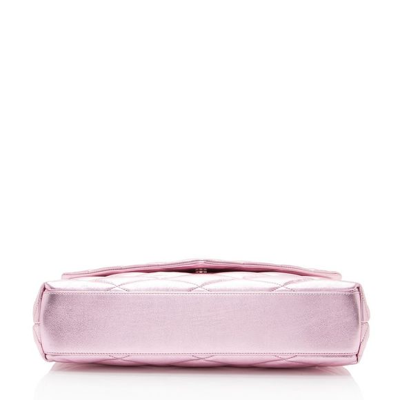 Saint Laurent Metallic Quilted Lambskin Puffer Sade Clutch - Picture 4 of 14